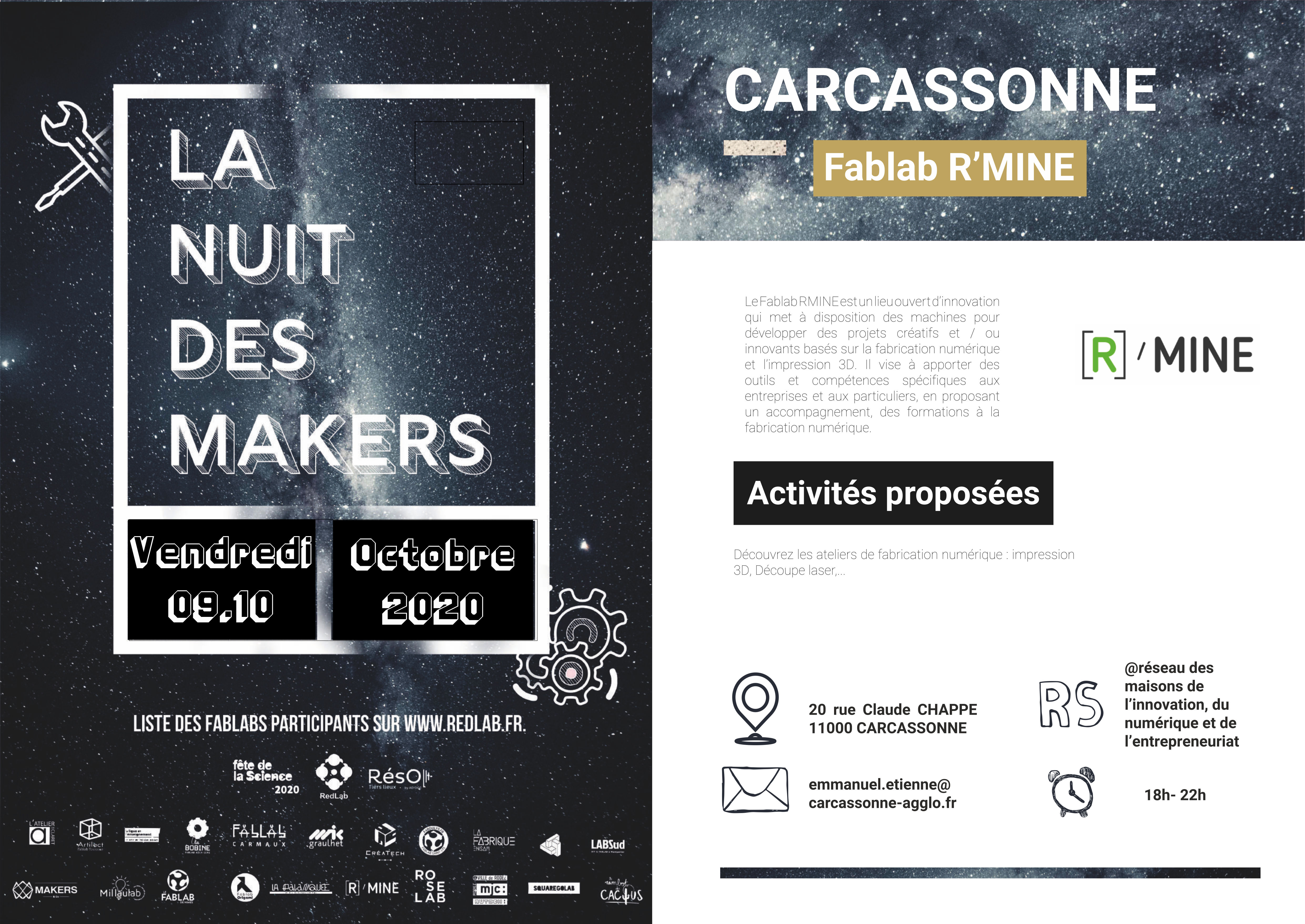 La nuit des Makers : Vendredi 09 Octobre 18h-22h